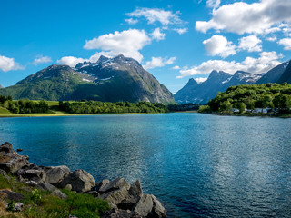 Fototapeta na wymiar Rauma River Andlasnes near Trollstigen Norway