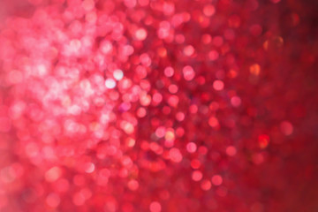 Abstract blur red glitter sparkle defocused bokeh light christmas background