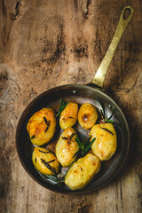Homemade roasted potatoes with rosemary