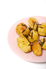 Homemade roasted potatoes with rosemary
