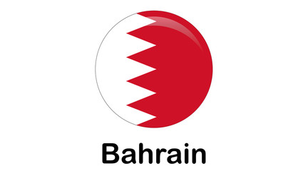 original and simple Bahrain flag isolated in official colors and Proportion Correctly