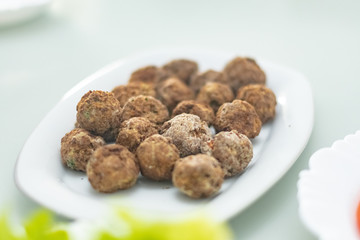Meat dumpling home made meat-ball lunch