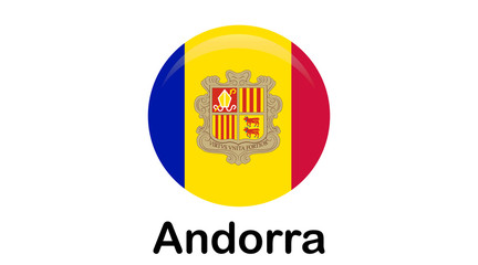 Flag of Andorra, Principality of Andorra. Template for award design, an official document with the flag of Andorra.