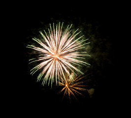 Obraz premium Beautiful Firework in the sky, celebration and new year concept
