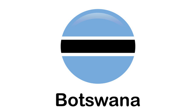national flag of Botswana in the original colours and proportions