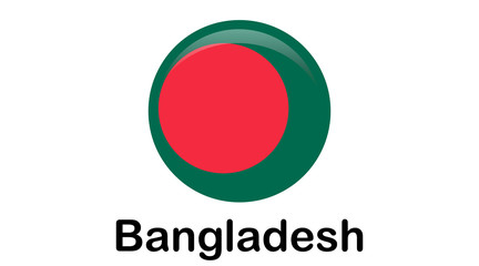 Bangladesh flag, official colors and proportion correctly. National Bangladesh flag.