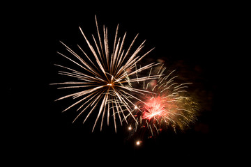 Obraz premium Beautiful Firework in the sky, celebration and new year concept
