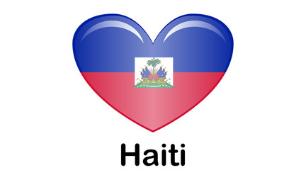 Flag of Republic of Haiti and formerly called Hayti is a country located on the island of Hispaniola, east of Cuba in the Greater Antilles archipelago of the Caribbean Sea.