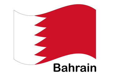 original and simple Bahrain flag isolated in official colors and Proportion Correctly