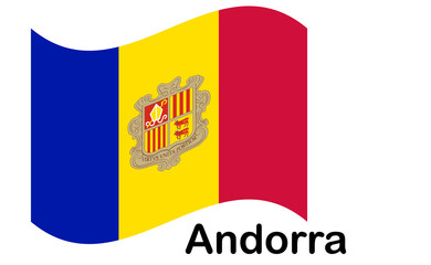 Flag of Andorra, Principality of Andorra. Template for award design, an official document with the flag of Andorra.