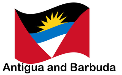 Antigua and Barbuda flag. official colors and proportion correctly.