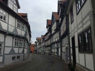 Schöne Fachwerkhäuser in der Altstadt von Wolfenbüttel