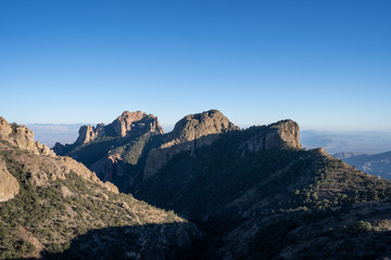 The sun begins to set over the mountains of West Texas. 