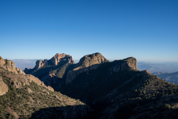 The sun begins to set over the mountains of West Texas. 