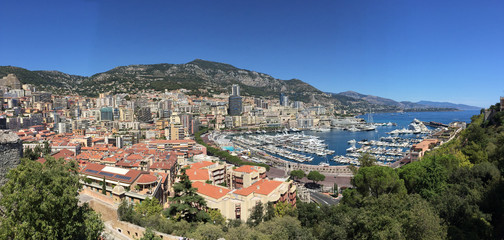 Naklejka na ściany i meble Hochauflösendes Panorama von Monaco
