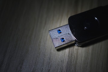  USB flash memory stick close up    