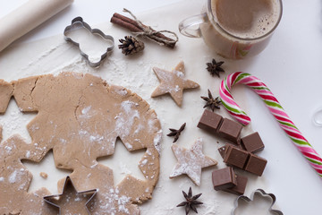 cooking gingerbread in the kitchen Christmas atmosphere