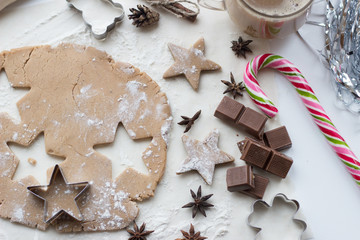 cooking gingerbread in the kitchen Christmas atmosphere