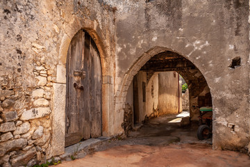 Arched door to the courtyard of the old house.