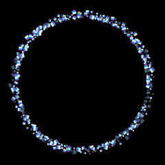 Rainbow, iridescent rectangle, shiny confetti.