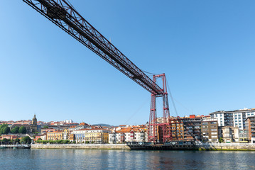 Fototapeta na wymiar Hanging Bridge of Bizkaia, Basque Country, Spain