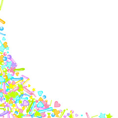 Sprinkles grainy. Cupcake dessert bakery confetti