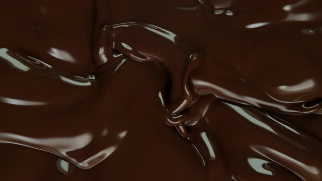 Super Slow Motion Shot of Swirling Melted Chocolate at 1000 fps.