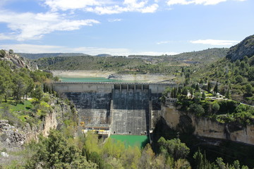 Presa del pantano de Entrepeñas en la provincia de Guadalajara