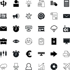 business vector icon set such as: yes, blue, checkmark, invention, electric, traditional, lamp, look, nobody, transportation, sit, ticking, hosting, accounting, infographic, partner, lightbulb, air