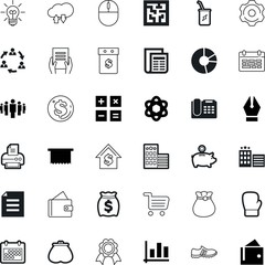 business vector icon set such as: curve, boxing, ball, seal, drawing, clothes, fight, worker, first, pen, rotating, search, invoice, profit, computing, holding, accessory, stats, net, employee