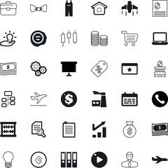 business vector icon set such as: board, month, favorite, pc, features, grow, bow, allowed, creativity, certified, documents, mobile, checkout, curve, statistic, audit, text, square, catalog