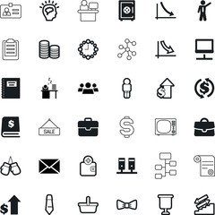 business vector icon set such as: catalog, mail, open, smart, recession, electronics, hierarchy, cost, hard, analysis, e-mail, up, house, test, connect, sleep, ticking, time, pen, equipment, downward