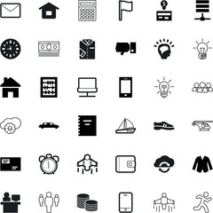 business vector icon set such as: address, maritime, garment, second, cellular, unity, gumshoes, keyboard, pc, trend, digital, tax, friendship, upload, laptop, dial, user, linear, leadership