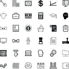 business vector icon set such as: database, movie, gold, shop, show, pen, golden, apartment, electronics, agricultural, coins, fastening, window, logo, academy, annual, professional, variable, pay