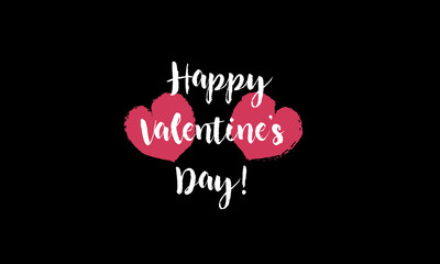Happy Valentine's Day typography poster with handwritten calligraphic text.
