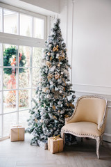 Christmas tree white interior 