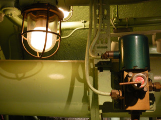 Interior and lamp of a submarine