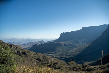 The sun sets over the mountains in West Texas.