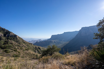 The sun sets over the mountains in West Texas.