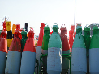 buoys at the harbor
