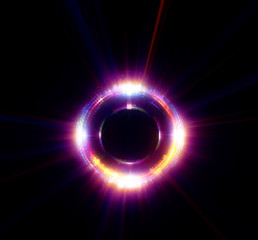 Vivid abstract background. Beautiful design of rotation frame.  .Mystical portal. Bright sphere lens. Rotating lines. Glow ring. .Magic neon ball. Led blurred swirl. Spiral glint lines.