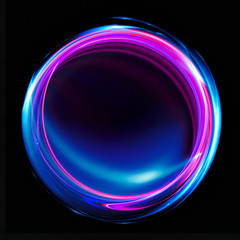 Vivid abstract background. Beautiful design of rotation frame.  .Mystical portal. Bright sphere lens. Rotating lines. Glow ring. .Magic neon ball. Led blurred swirl. Spiral glint lines.