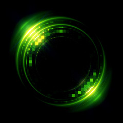 Vivid abstract background. Beautiful design of rotation frame.  .Mystical portal. Bright sphere lens. Rotating lines. Glow ring. .Magic neon ball. Led blurred swirl. Spiral glint lines.