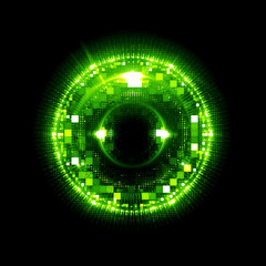 Vivid abstract background. Beautiful design of rotation frame.  .Mystical portal. Bright sphere lens. Rotating lines. Glow ring. .Magic neon ball. Led blurred swirl. Spiral glint lines.