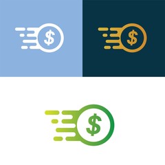 fast coin logo icon vector design template