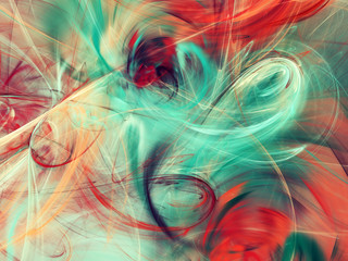 abstract chaotic fractal background 3D rendering illustration