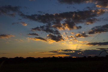 sunset over campain in Venezuela
