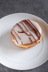 white iced ring doughnut