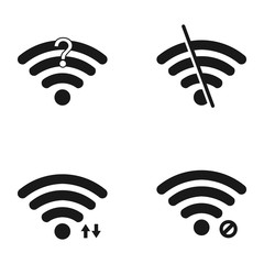 Wifi Signal Symbol Icon Vector Illustration, Wireless Network Symbol