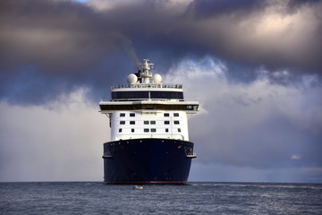 Fototapeta na wymiar Madeira cruise ship at the port of Funchal
